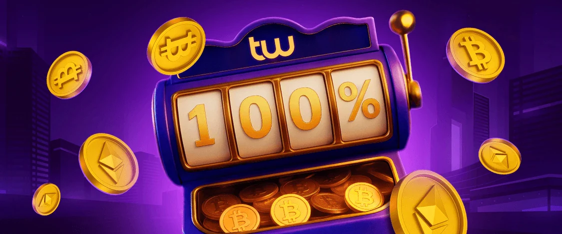 Twin 100% Crypto Delight slot machine banner